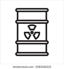 Biohazard barrel Simple Line Icon
