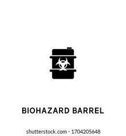 biohazard barrel vector icon. biohazard barrel black sign on white background. biohazard barrel icon for web and app
