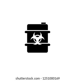 biohazard barrel vector icon. biohazard barrel sign on white background. biohazard barrel icon for web and app