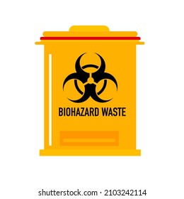 Biohazard bin on isolation background.