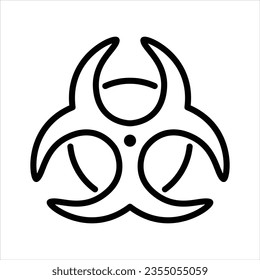 Icono de vector de peligro biológico