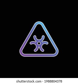 Biohazard blue gradient vector icon