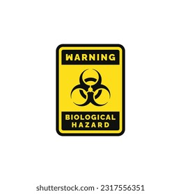 Biohazard caution warning symbol design vector