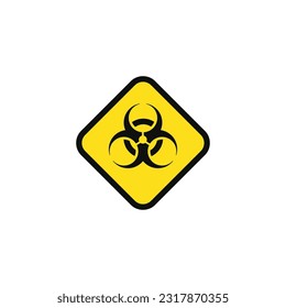 Biohazard caution warning symbol design vector