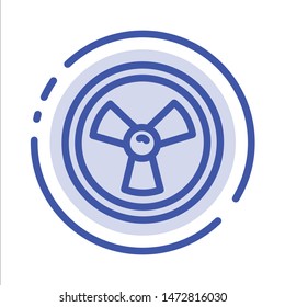 Biohazard, Chemist, Science Blue Dotted Line Line Icon