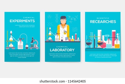 Biohazard Chemists Brochure Cards Set Chemistry Stock Vector (Royalty ...