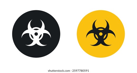 Biohazard colored icon set. Stock Vector