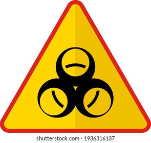 Biohazard Concept Vector Icon Design, Yellow triangle warning signs, regulatory and guide symbol on white background, Modern industrial signal stock illustration