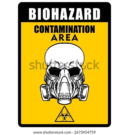 Biohazard, contaminated area, poster vector