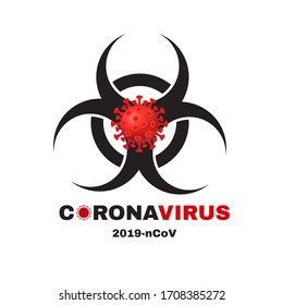 Biohazard. Coronavirus (2019-nCoV) background. Virus Covid 19-NCP. Coronavirus nCoV. Danger sign.