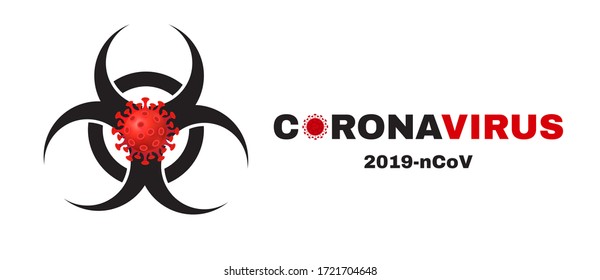 Biohazard. Coronavirus (2019-nCoV) background. Virus Covid 19-NCP. Coronavirus nCoV. Danger sign.