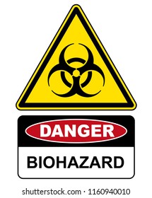Biohazard, danger sign warning, vector dangerous symbol.