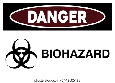 Biohazard danger vector warning sign