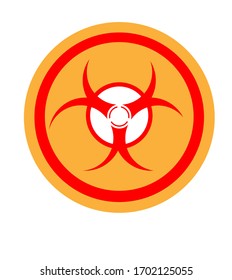 Biohazard dangerous sign vector icon isolated