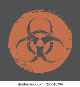Bio-hazard design on grunge background, grunge vector