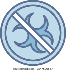 Biohazard Filled Blue Tone Icon