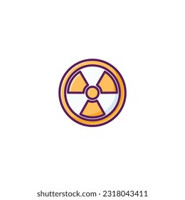 Biohazard Filled Icon - Science and Chemical Elements Icon Vector Illustration Isolated.