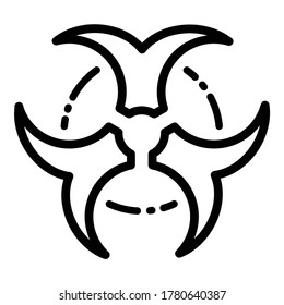 Biohazard Flat Icon Isolated On White Background