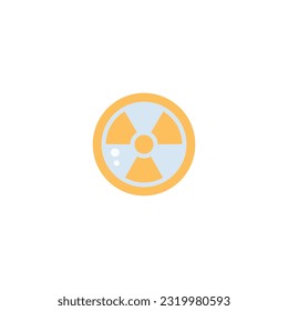 Biohazard Flat Icon - Science and Chemical Elements Icon Vector Illustration Isolated.