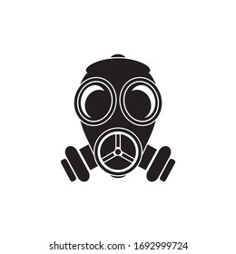 Biohazard, gas mask protection vector icon, biological weapon, pathogen vector icon