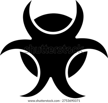Biohazard Glyph Icon Vector Design
