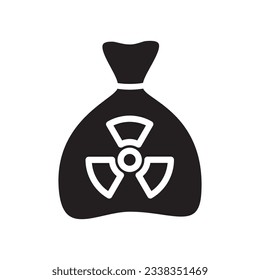 Biohazard glyph vector icon isolated. Biohazard stock vector icon for web, mobile app and ui design