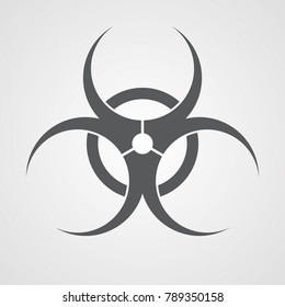 Biohazard Icon Gray Background Green Vector Stock Vector (Royalty Free ...