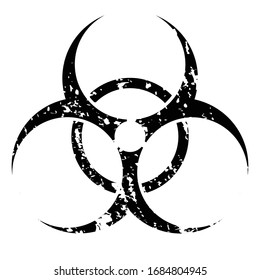 Biohazard grunge sign . Vector