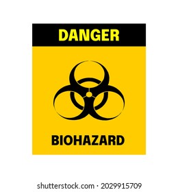 Biohazard hazard sign icon symbol. Vector illustration.