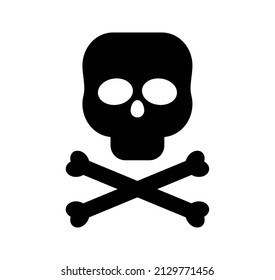 Biohazard or hazard symbol, icon with rounded corner isolated on white background