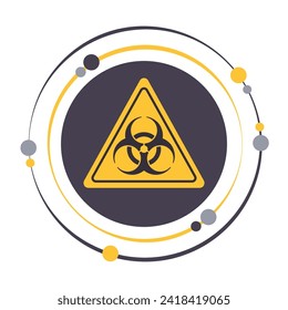 Biohazard or hazardous biological materials caution graphic icon 