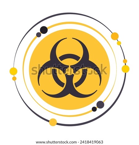 Biohazard or hazardous biological materials caution graphic icon 
