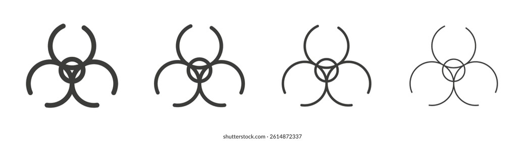 Biohazard icon collection for website designs