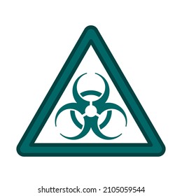 Icono de Bioriesgo. Contorno de negrita editable con diseño de relleno de color. Ilustración vectorial.