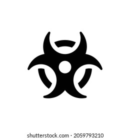 biohazard Icon. Flat style design isolated on white background. Vector illustration