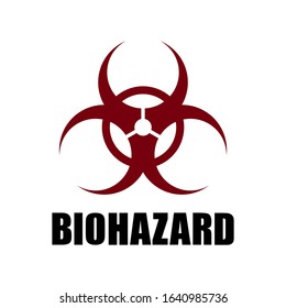 Biohazard icon. Flat style illustration. Isolated on white background. 
