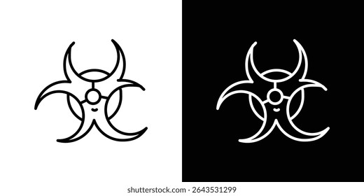 Icono de riesgo biológico. Icono de Vector Diseño gráfico. Iconos de Ui Ux