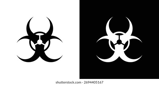 Diseño de elemento de ilustración de icono de riesgo biológico. iconos de glifo negro