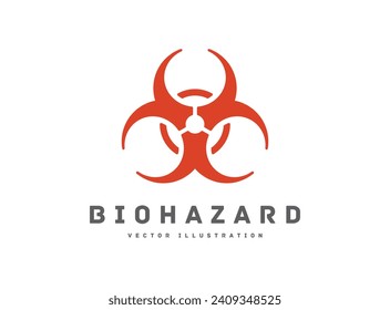 Biohazard icon infectious waste vector illustration