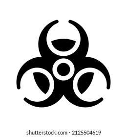 Biohazard icon isolated on white background