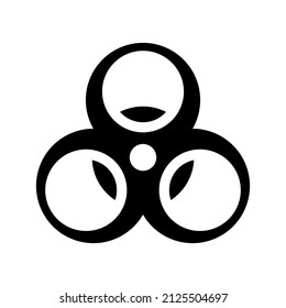 Biohazard icon isolated on white background