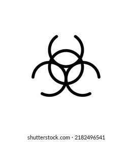 Biohazard Icon. Line Art Style Design Isolated On White Background