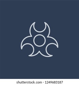 Biohazard icon. Biohazard linear design concept from Ecology collection. Simple element vector illustration on dark blue background.