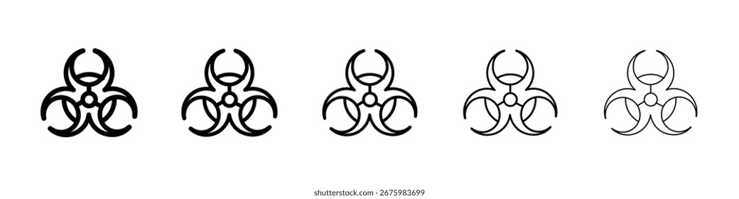 Biohazard icon for mobile concept and web design.