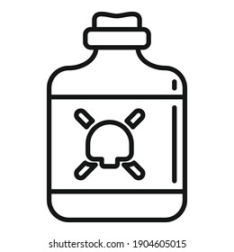 Biohazard icon. Outline Biohazard vector icon for web design isolated on white background