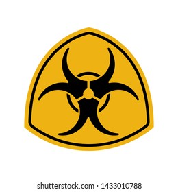Biohazard icon, radiation caution, radiation hazard chernobyl. Vector illustration on white background.
