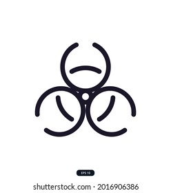 biohazard icon. Science Related Vector Icons. Contains such Icons as Biology, Astronomy, Physics,  Lab, Microscope, Magnifier, and more. eps10