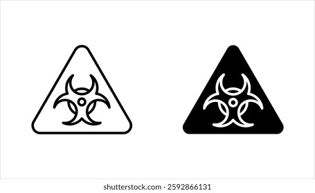 Biohazard icon set. Caution biological hazard. Warning sign, vector illustration on white background