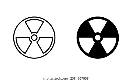 Biohazard icon set. Caution biological hazard. Warning sign, vector illustration on white background