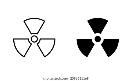 Biohazard icon set. Caution biological hazard. Warning sign, vector illustration on white background